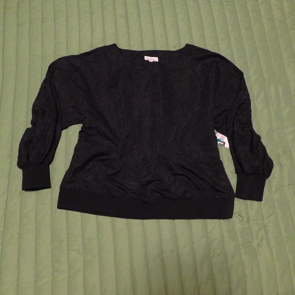 Silky black blouse by Prologue size 2X New